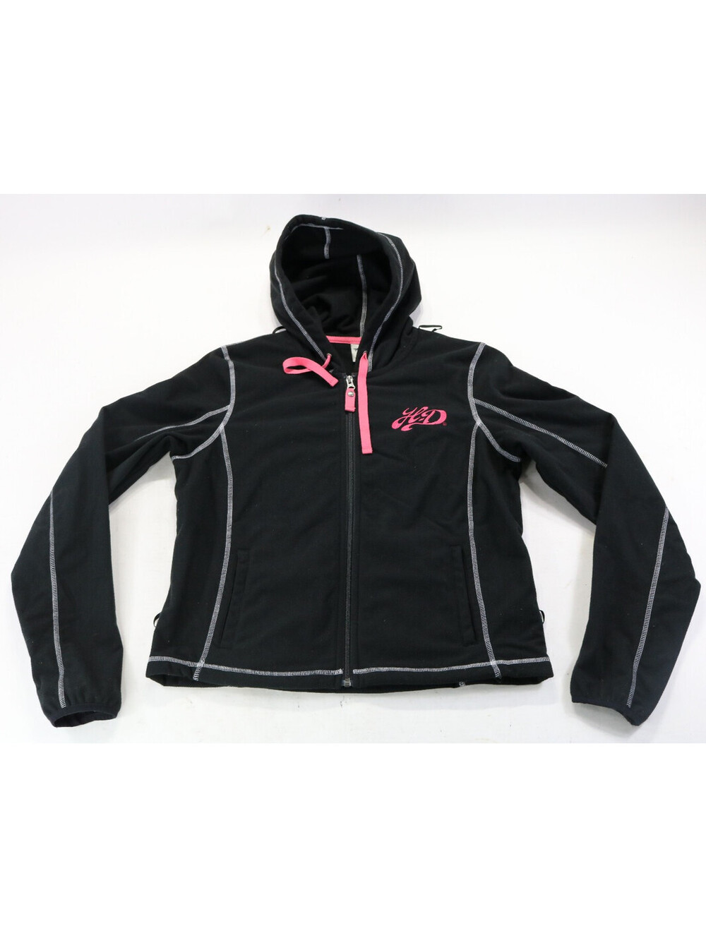 harley davidson removable hoodie liner jacket L black pink Cruiser 97422-14VW